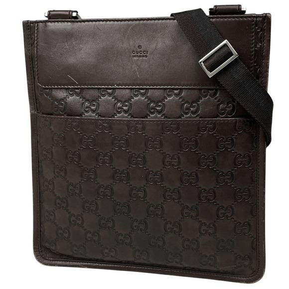 Gucci Handbags - Gucci GG Crossbody Black shima leather